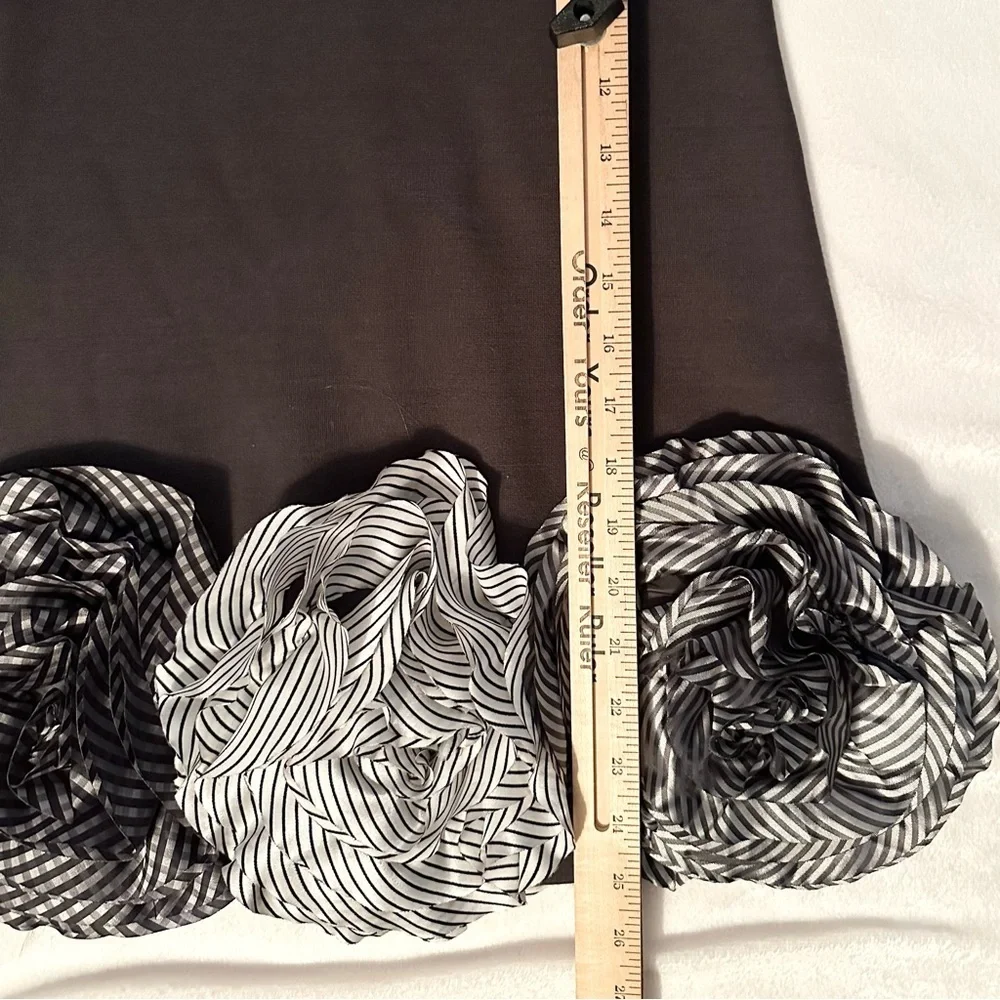 Biscotti Collezioni 3D Ruffle Flowers Dress Gray Black White Girls 7 fun formal